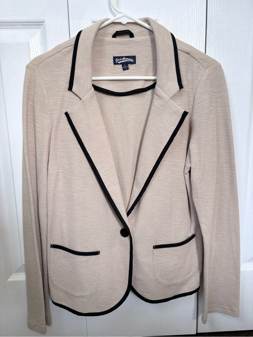 Freshman Cream Blazer with Black Trim